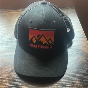 Black Pacific Northwest Trucker Hat SnapBack mesh back